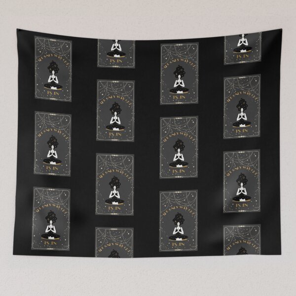 Item preview, Magical Vintage Tarot Card, The Only Way Out is in Throw Pillow designed and sold by MagicWolfStar.
