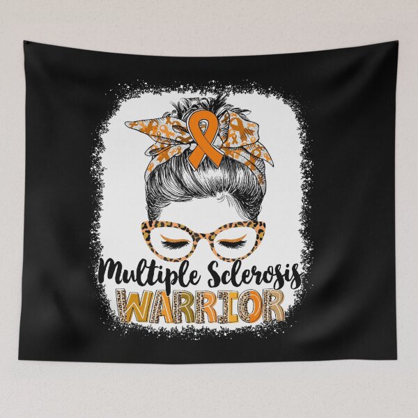 Item preview, Messy Bun Leopard Multiple Sclerosis Warrior designed and sold by rechardtee.