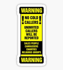 No Cold Callers Sticker