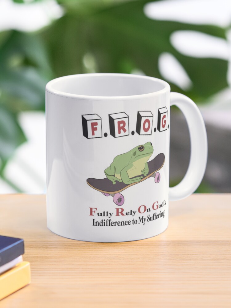 Peaceful Frog Mugs-F.R.O.G.Forever Rely On God