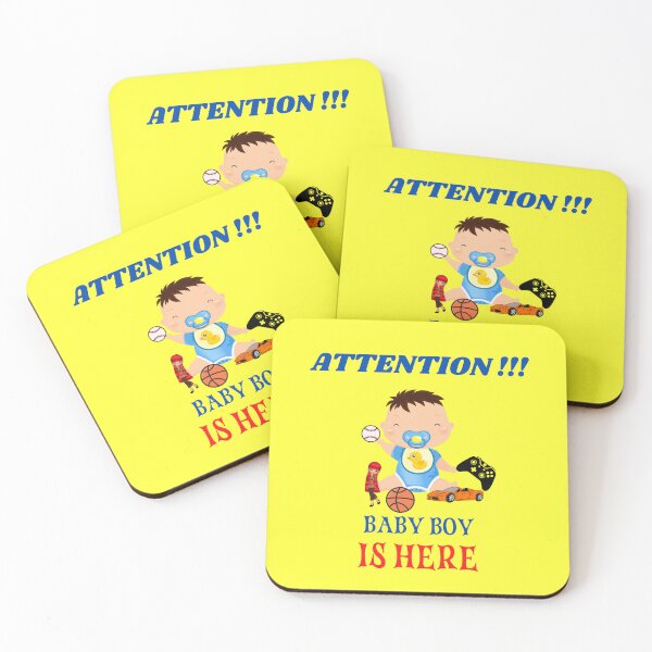 Item preview, Attention Baby Boy Is Here Funny T-Shirt  designed and sold by netdota.