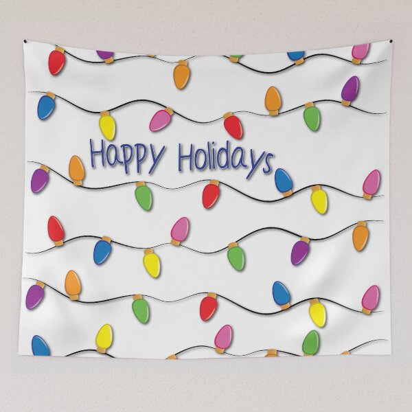 Item preview, Happy Holidays Decked Out in Colorful Lights designed and sold by Chele Martines.