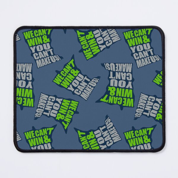 Item preview, We Can't Win & You Can't Make Us MN Basketball Pattern - Minnesota Sports Fans Pattern - Minnesota Basketball Pattern - Green, Gray, & Blue designed and sold by EcoElsa.
