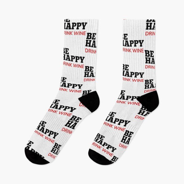 Item preview, Be Happy Drink Wine. Funny Wine Lover Quote. Black and Red designed and sold by That Cheeky Tee.