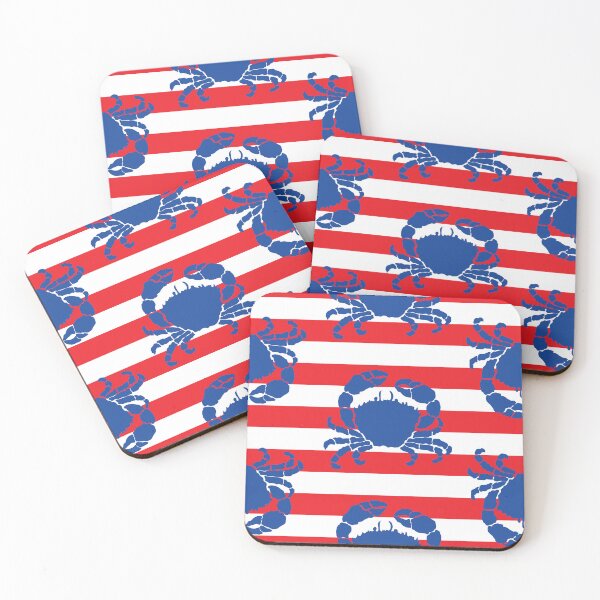 Item preview, Crab Fest Stripe Red designed and sold by creativebeeshop.