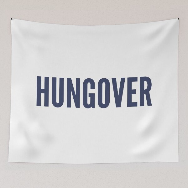Item preview, Hungover. A Great Design for Those Who Overindulged. Funny Drinking Quote. Navy Blue designed and sold by That Cheeky Tee.
