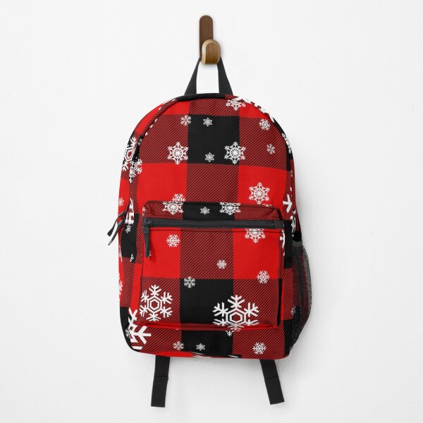 Item preview, Snowflakes Buffalo Plaid Pattern designed and sold by Lyssarien.