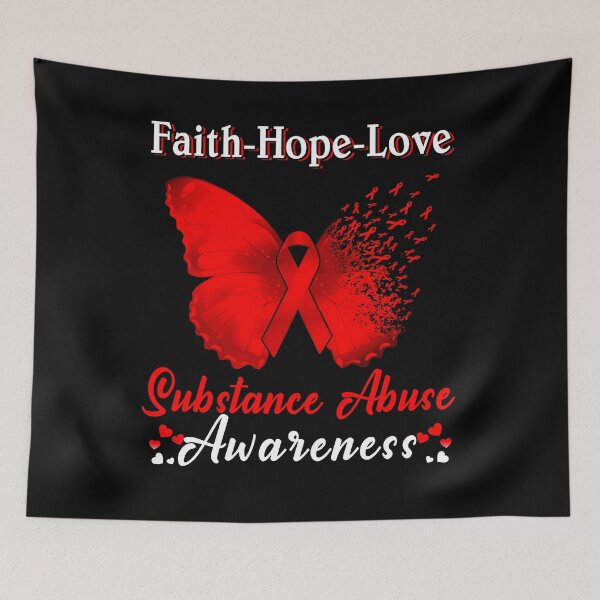 Item preview, Faith Hope Love Butterfly Substance Abuse Awareness designed and sold by Gillosina.