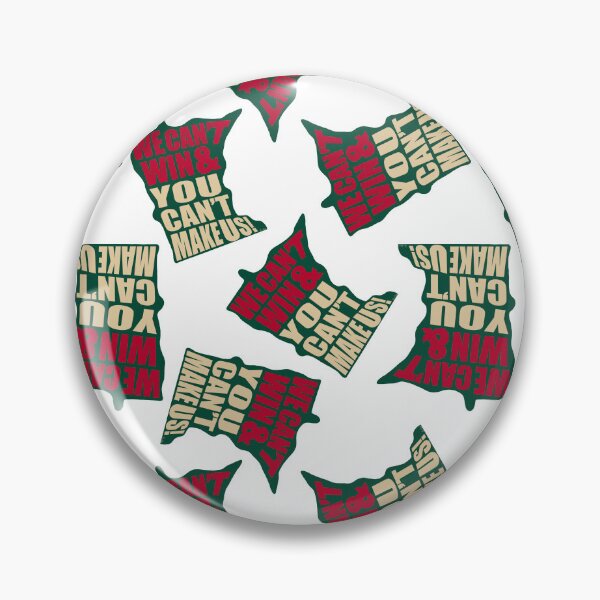 Item preview, We Can't Win & You Can't Make Us - MN hockey Pattern - Minnesota Sports Fans Pattern - Minnesota Hockey Pattern - Green, Tan, & Red designed and sold by EcoElsa.