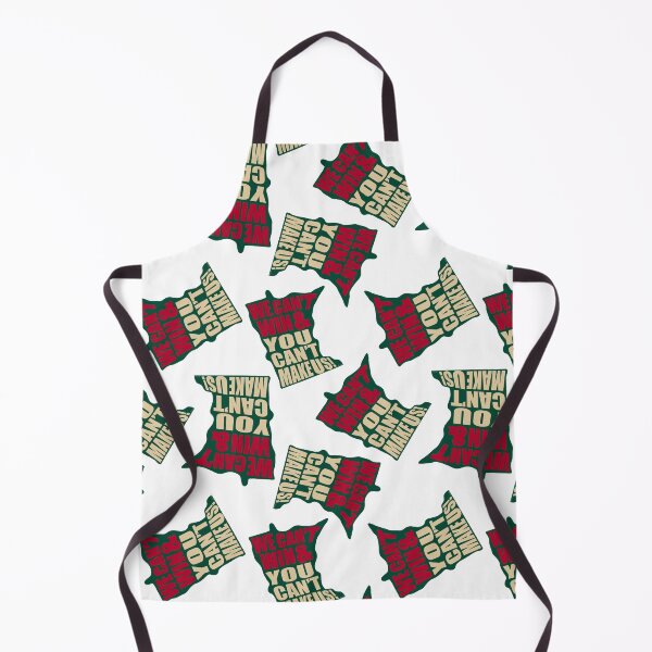 Item preview, We Can't Win & You Can't Make Us - MN hockey Pattern - Minnesota Sports Fans Pattern - Minnesota Hockey Pattern - Green, Tan, & Red designed and sold by EcoElsa.