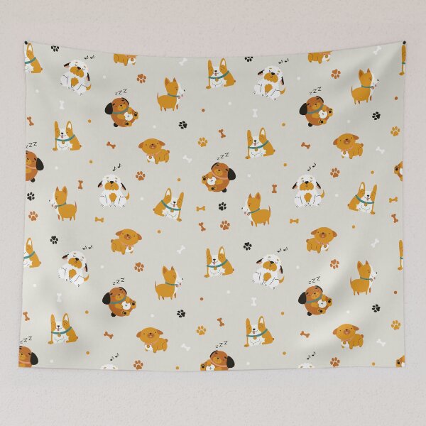 Item preview, Derpy cute doggies pattern designed and sold by origamishop.