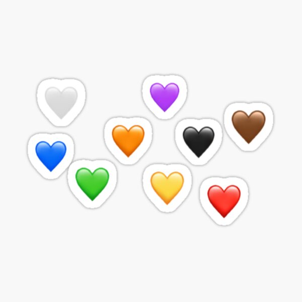 White Heart Emoji Stickers for Sale