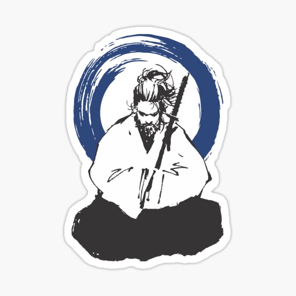 Samurai No. 2: Do Nothing that is of No Use - Miyamoto Musashi Sticker for  Sale by Scott Sakamoto aka Puff Sumo