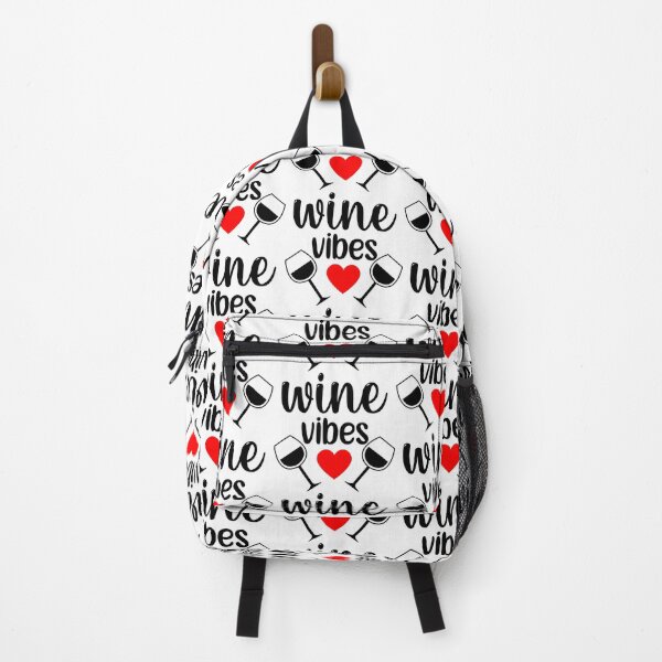 Item preview, Wine Vibes. Funny Wine Lover Saying. Black and Red designed and sold by That Cheeky Tee.