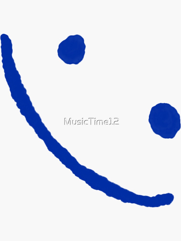 “Blue pen smiley face " Sticker for Sale by MusicTime12 | Redbubble