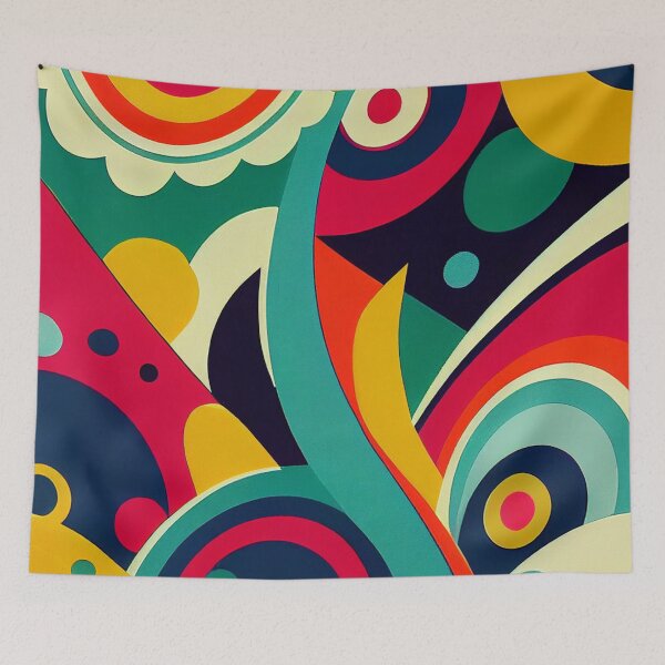 Item preview, Colorful Mid-Century Modern Shapes designed and sold by trajeado14.