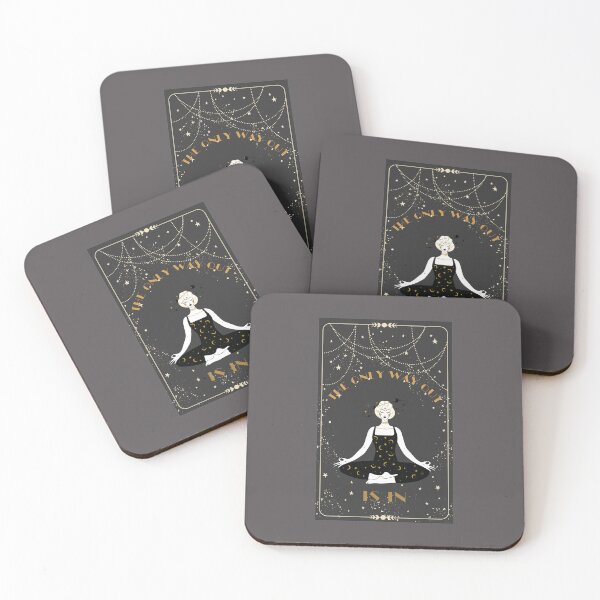Item preview, Vintage Tarot Card Inner Power Girl, The Only Way Out is in Sticker designed and sold by MagicWolfStar.