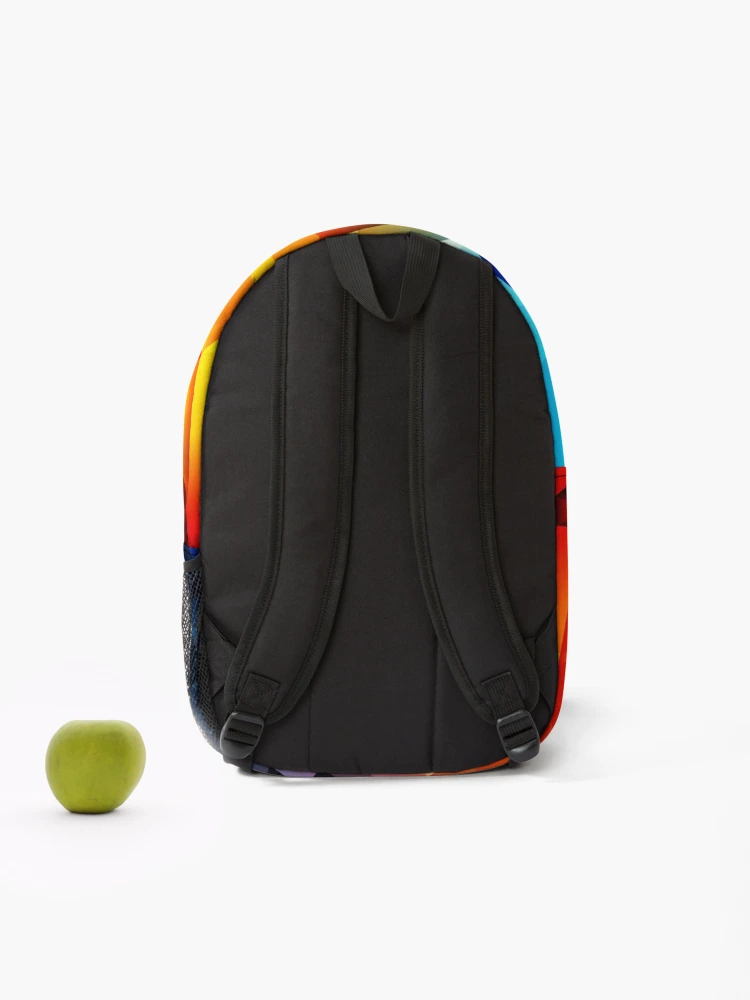 Thumbnail 2 of 3, Backpack, Abstract Vivid Color Pattern designed and sold by calibrit.
