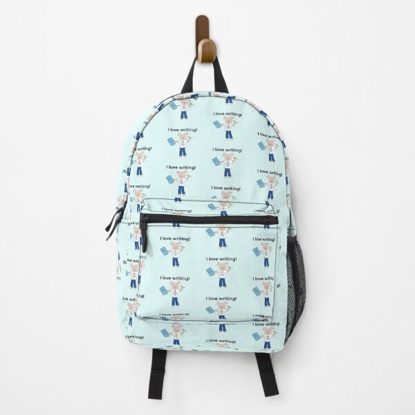 Item preview, I love writing! Left handed writer.  Introverts in blue, writing designed and sold by PiggingJapan.