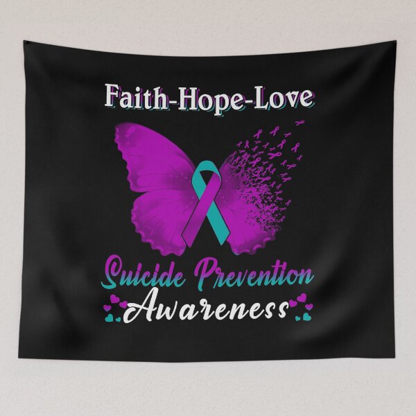 Item preview, Faith Hope Love Butterfly Suicide Prevention Awareness designed and sold by Gillosina.