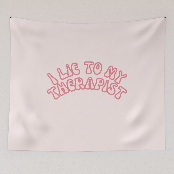 Item preview, I lie to my therapist rosy pink designed and sold by Pink Ribbon.