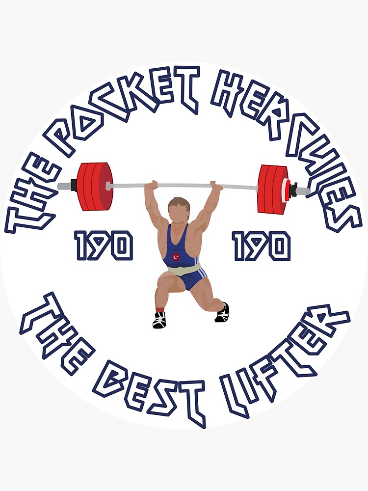 "Weightlifting "The Pocket Hercules" Olympic Champion" Sticker for Sale