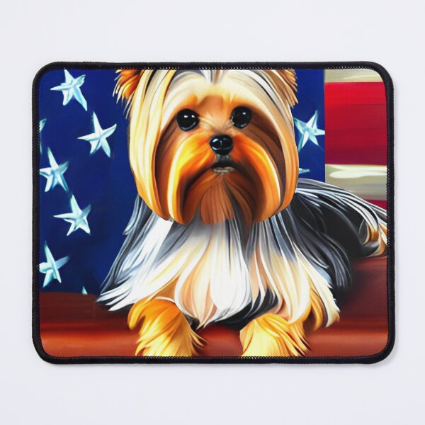 Item preview, Yorkshire Terrier, American Staffy, US Flag Background designed and sold by GwendolynFrost.