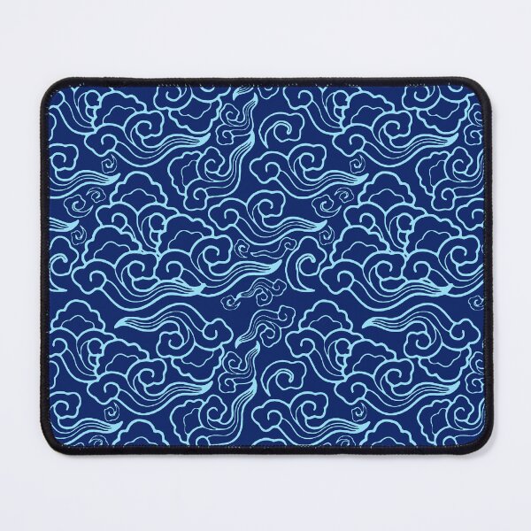 Item preview, Vintage Japanese Clouds, Cobalt and Sky Blue designed and sold by Marymarice.
