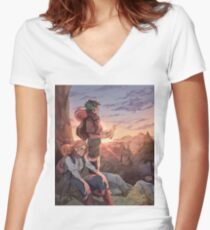 Camiseta entallada de cuello en V Excursionismo