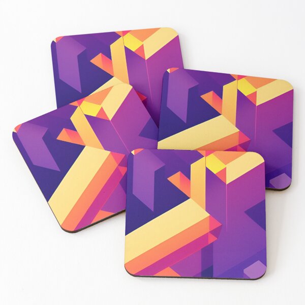 Item preview, explosion of orange and purple cubes  designed and sold by I-A-Troy.