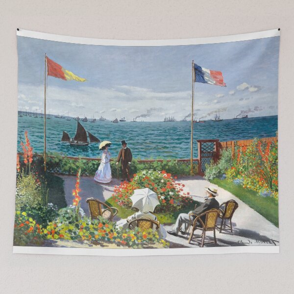 Aperçu de l'œuvre Jardin à Sainte-Adresse de Claude Monet (1867) créée et vendue par VintageArtRepro.
