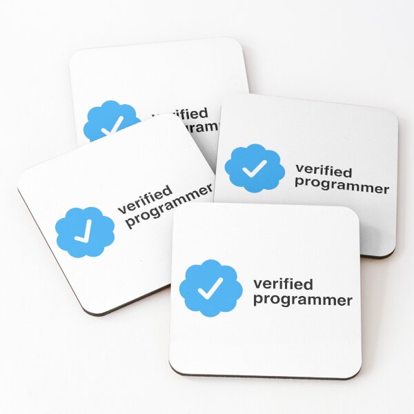 Item preview, Verified Programmer | certification checkmark designed and sold by CodingStore  ★★★★★.