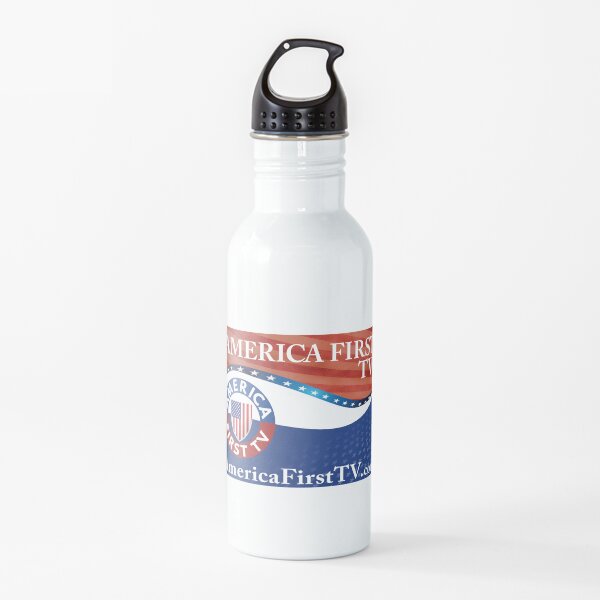 America First, Poster horizontal (AF3-2022-10) Water Bottle