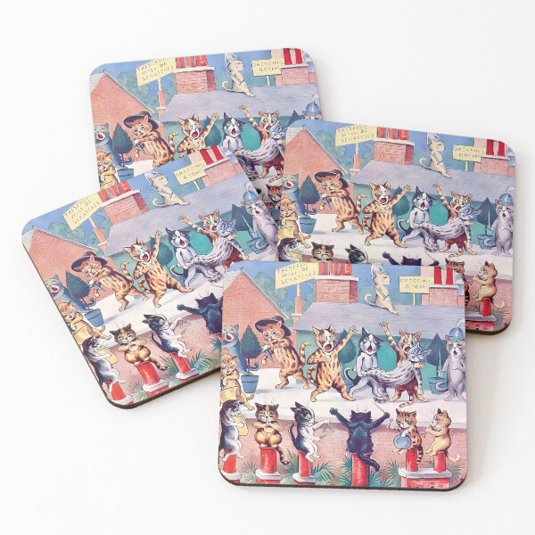 Item preview, Trespassers Will be Scratched by Louis Wain designed and sold by WonderweissStudio.