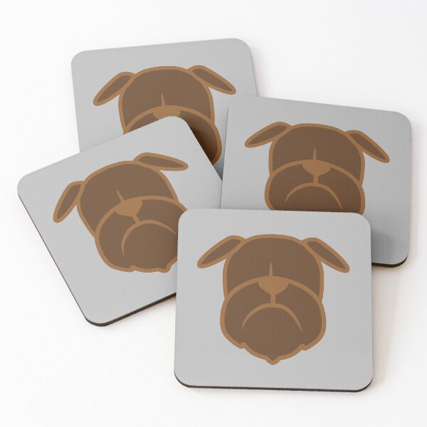 Item preview, Brown Bruss - Brussels Griffon dog silhouette -  Griff dog face design - Brown Brussels Griffon designed and sold by smooshfaceutd.
