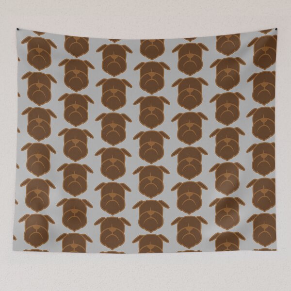 Item preview, Brown Bruss - Brussels Griffon dog silhouette -  Griff dog face design - Brown Brussels Griffon designed and sold by smooshfaceutd.