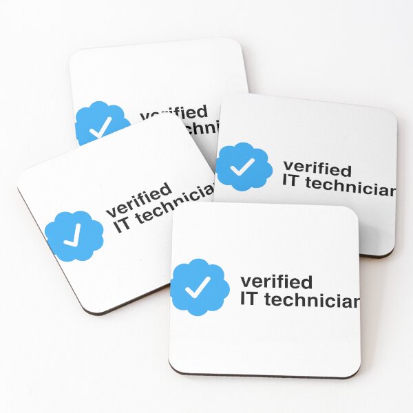 Item preview, Verified IT technician | certification checkmark designed and sold by CodingStore  ★★★★★.
