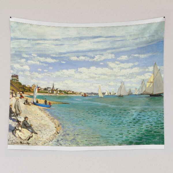 Artikelvorschau, Claude Monet Regatta in Sainte-Adresse (1867) entworfen und verkauft von VintageArtRepro.