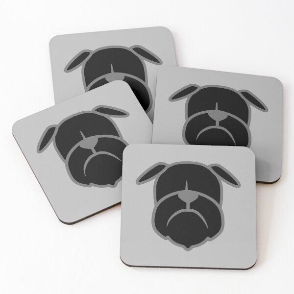 Item preview, Black Bruss - Brussels Griffon dog silhouette -  Griff dog face design - Brown Brussels Griffon designed and sold by smooshfaceutd.