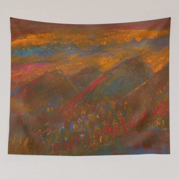 Item preview, Dark mountain landscape designed and sold by WorldOfWendyArt.