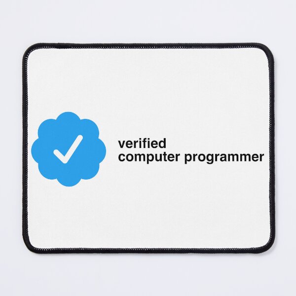 Item preview, Verified computer programmer | certification checkmark designed and sold by CodingStore  ★★★★★.