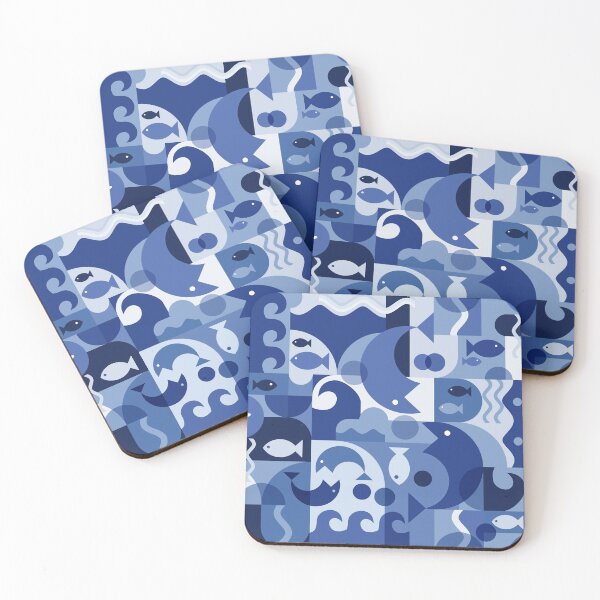 Item preview, Bauhaus Blue Fish designed and sold by creativinchi.