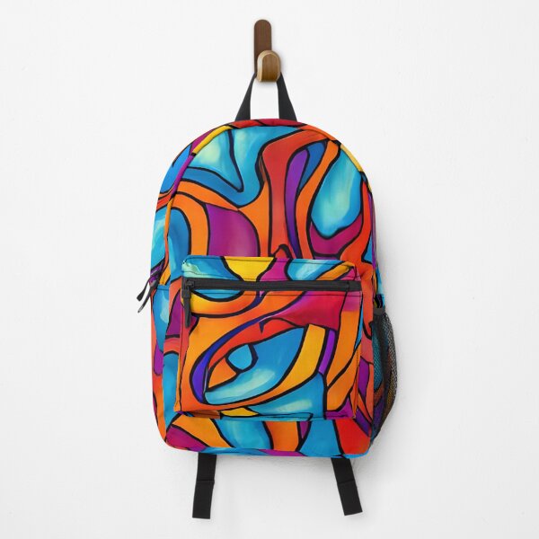 Item preview, Psychedelic abstract color curves painting designed and sold by thecocotouchart.