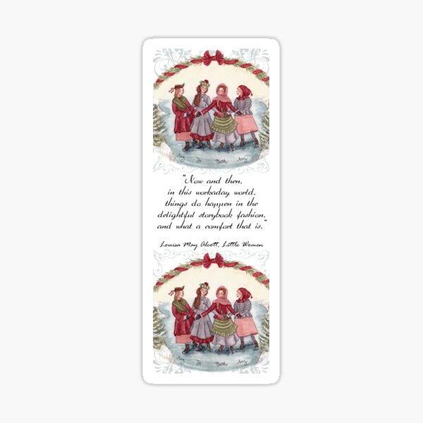 Little Women Ice Skating Bookmark Sticker