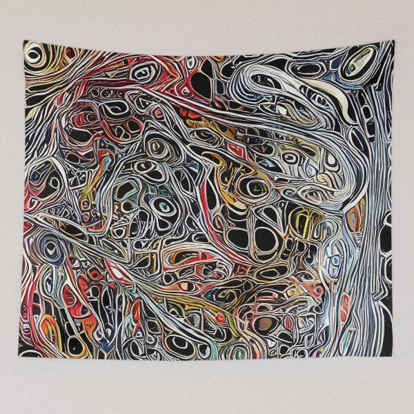 Item preview, Abstract psychedelic color painting designed and sold by thecocotouchart.