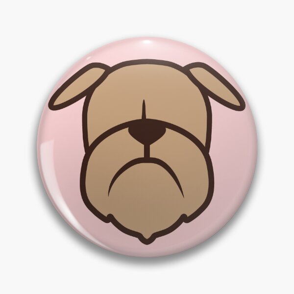 Item preview, Tan Brussels Griffon dog silhouette -  Griff dog face design - Brown Brussels Griffon designed and sold by smooshfaceutd.