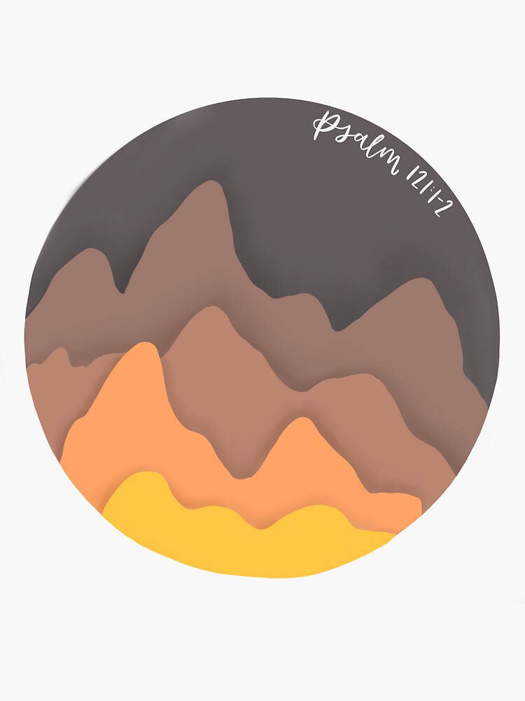 Psalm 121 1 2 Christian Sticker Mountains Bible Verse Sticker For Psalm 121 1 2 Christian Sticker Mountains Bible Verse Sticker For