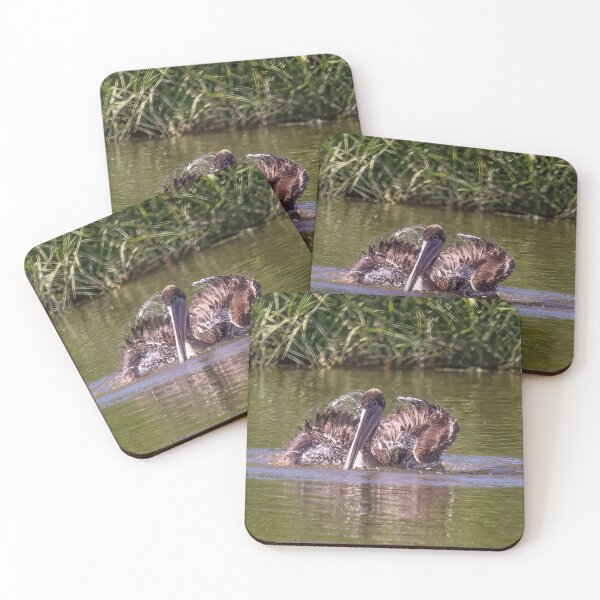 Item preview, Brown Pelican Shaking Off Water After A Dive designed and sold by CarolM.