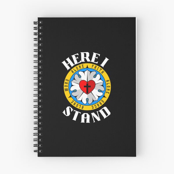 Item preview, Here I Stand (surrounding Luther's Rose with three solas) designed and sold by CheekyGrace.