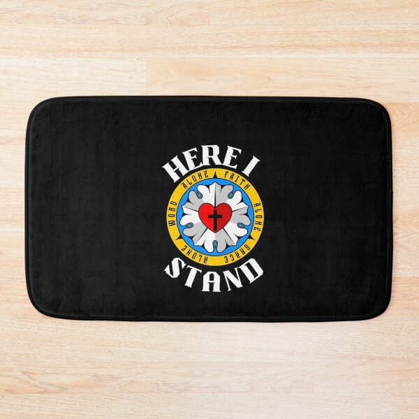 Item preview, Here I Stand (surrounding Luther's Rose with three solas) designed and sold by CheekyGrace.